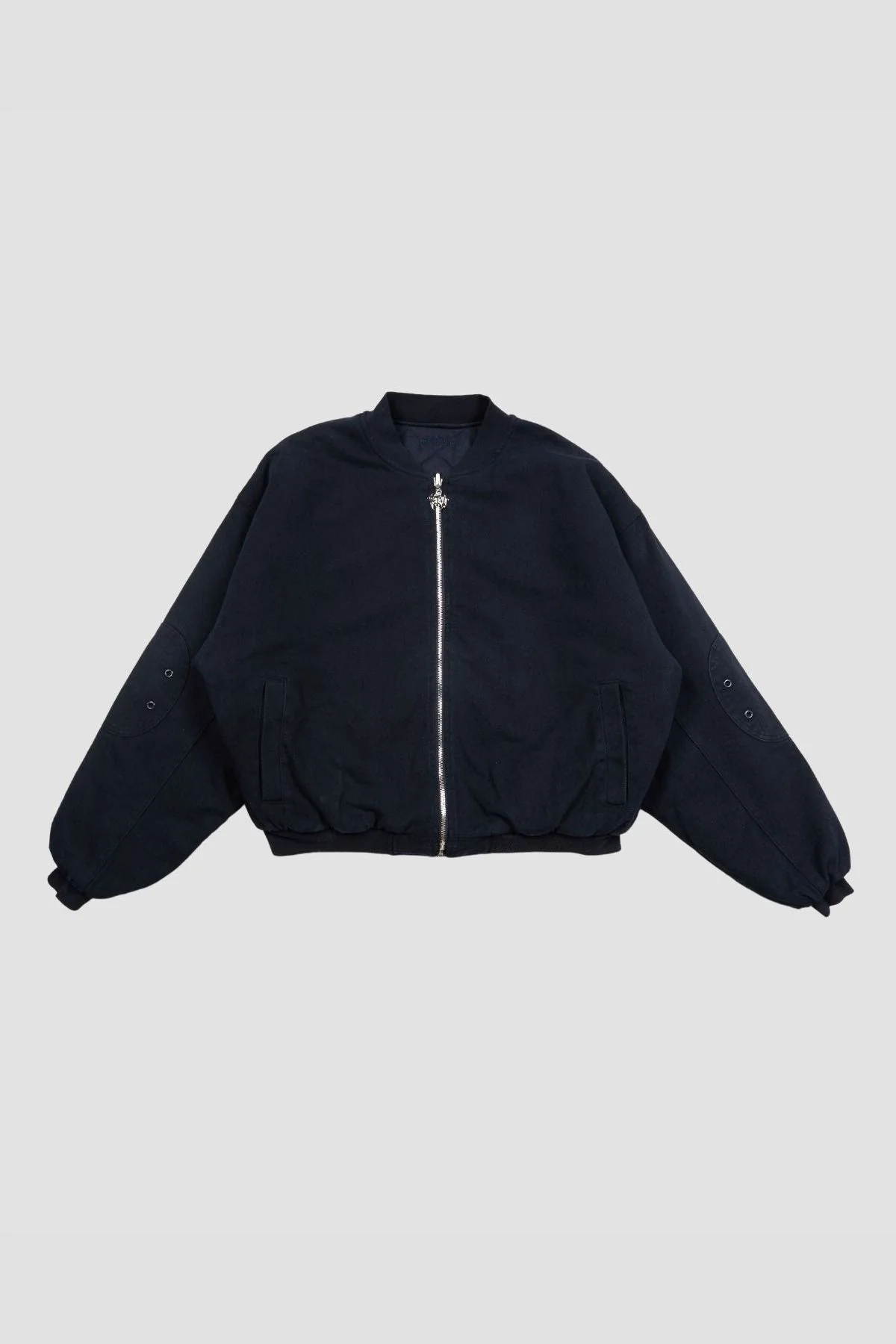 Flamed Navy Bomber Jacket - Image 4
