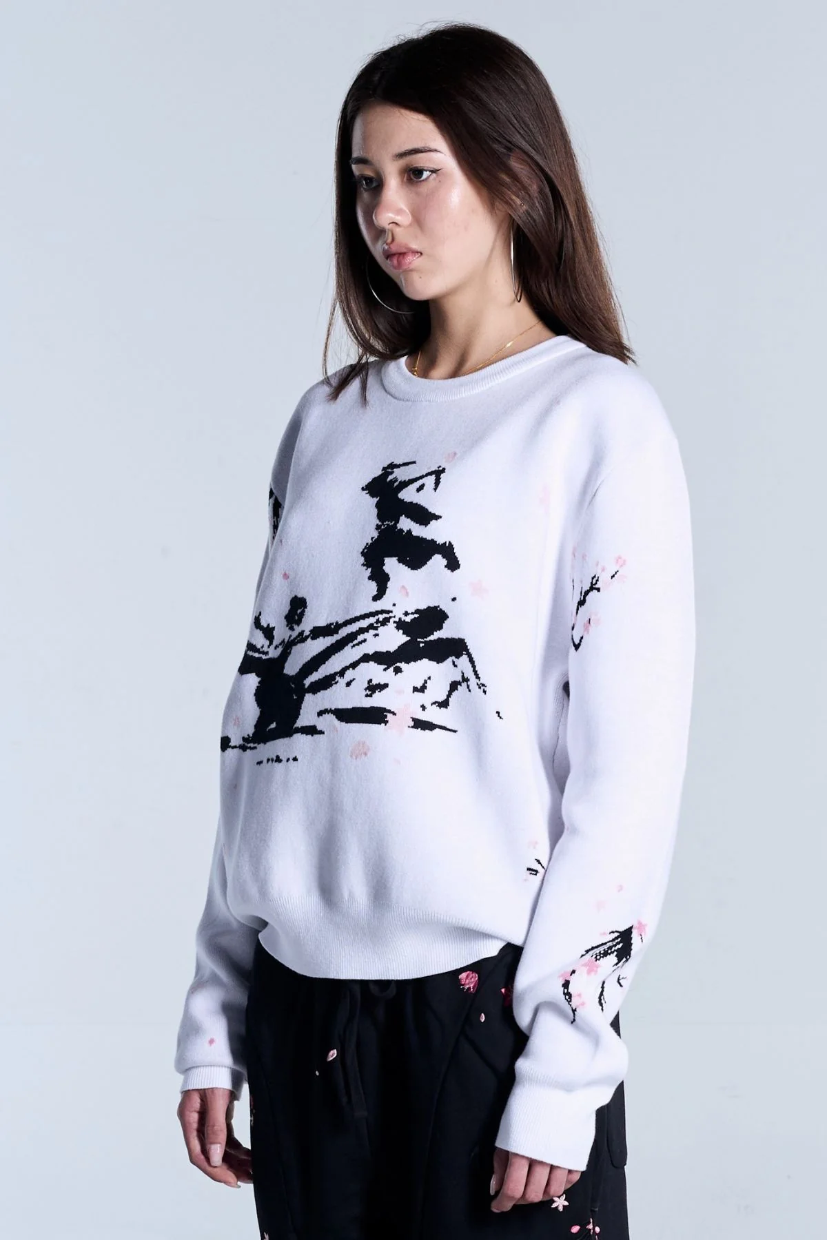 Sakura White Knit Sweater - Image 3